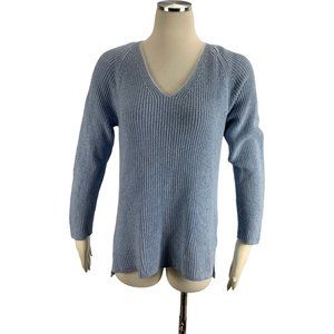 Old Navy Large Sky Blue Sweater Cable Knit Stretch Crewneck